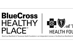 Healthy Place and Health Foundation logo black and white
