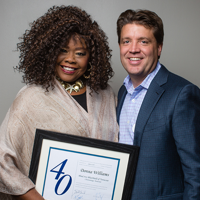 BlueCross Donna Williams JD Hickey 40 years