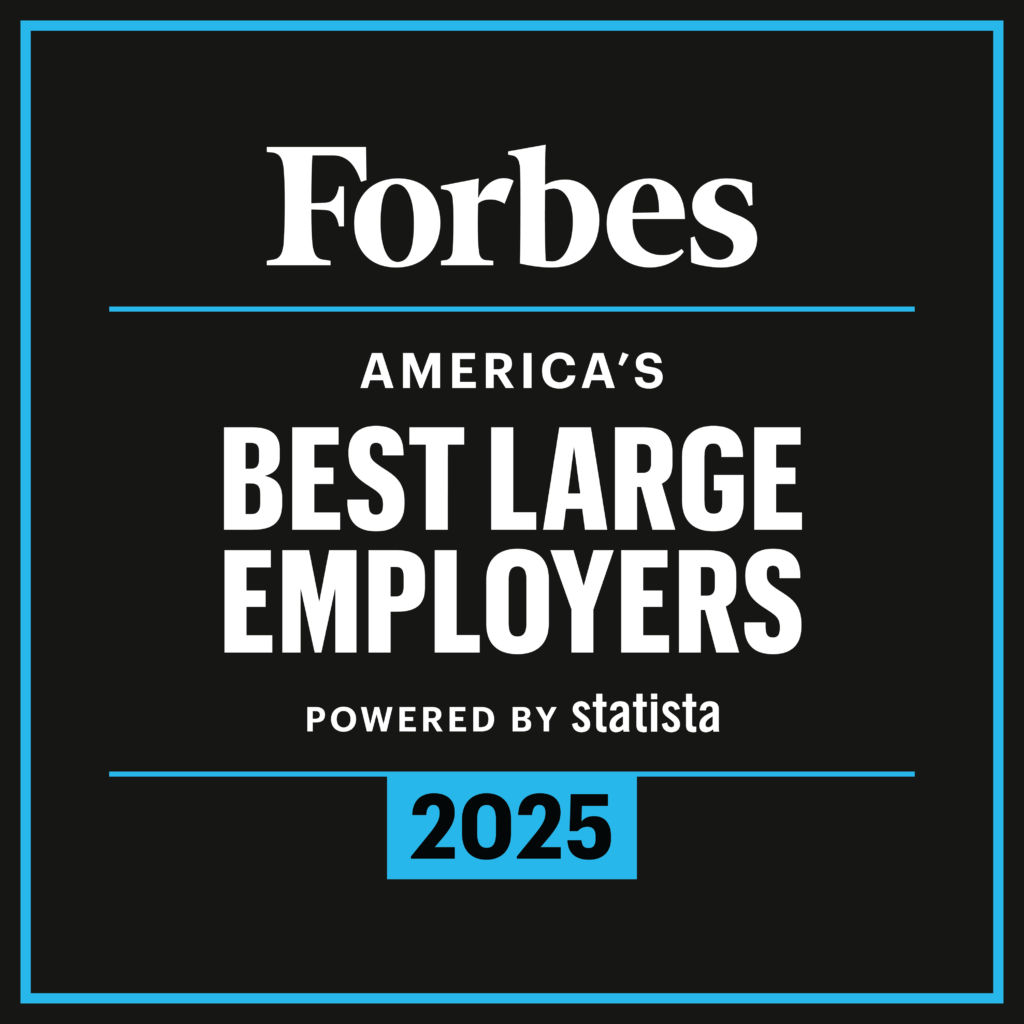 Forbes graphic of best large employers